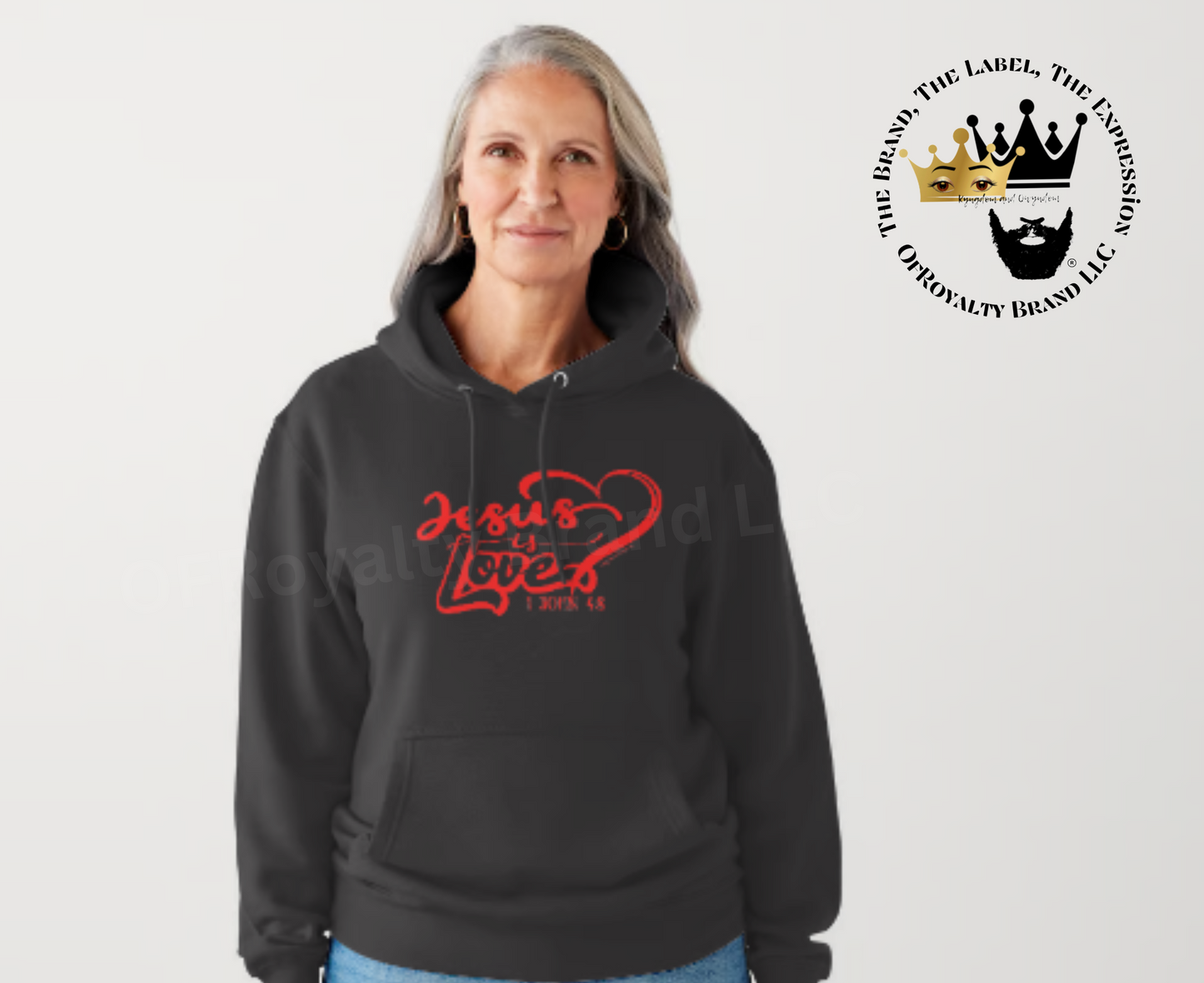 Jesús es amor sudadera con capucha