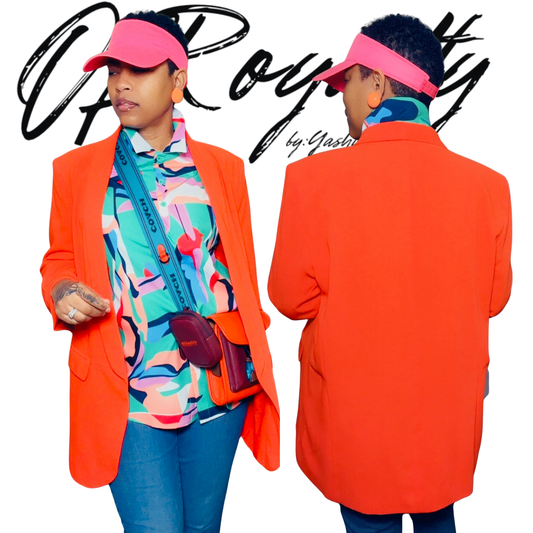 Blazer naranja aplastado