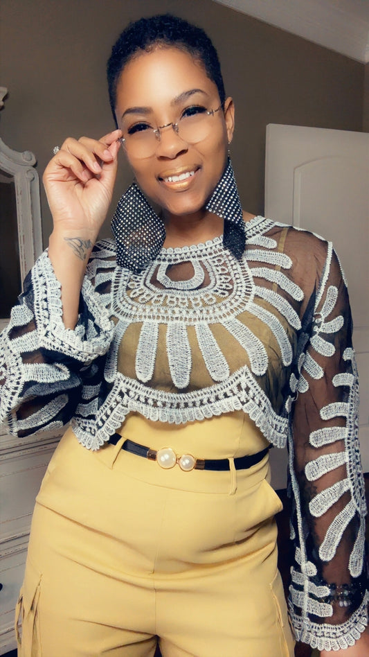 Embroidered Crop Top