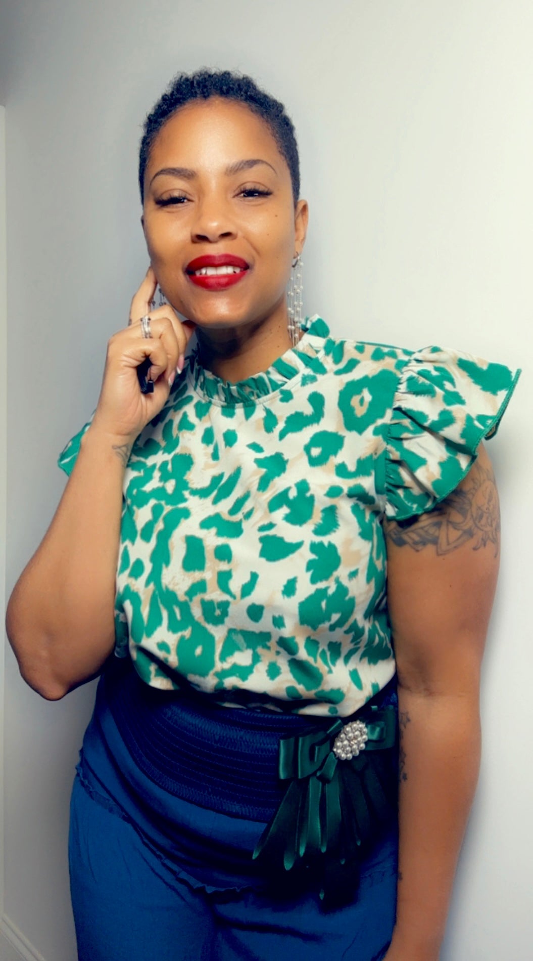 Top con estampado de leopardo