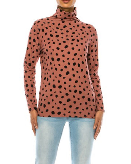 Leopard Turtleneck
