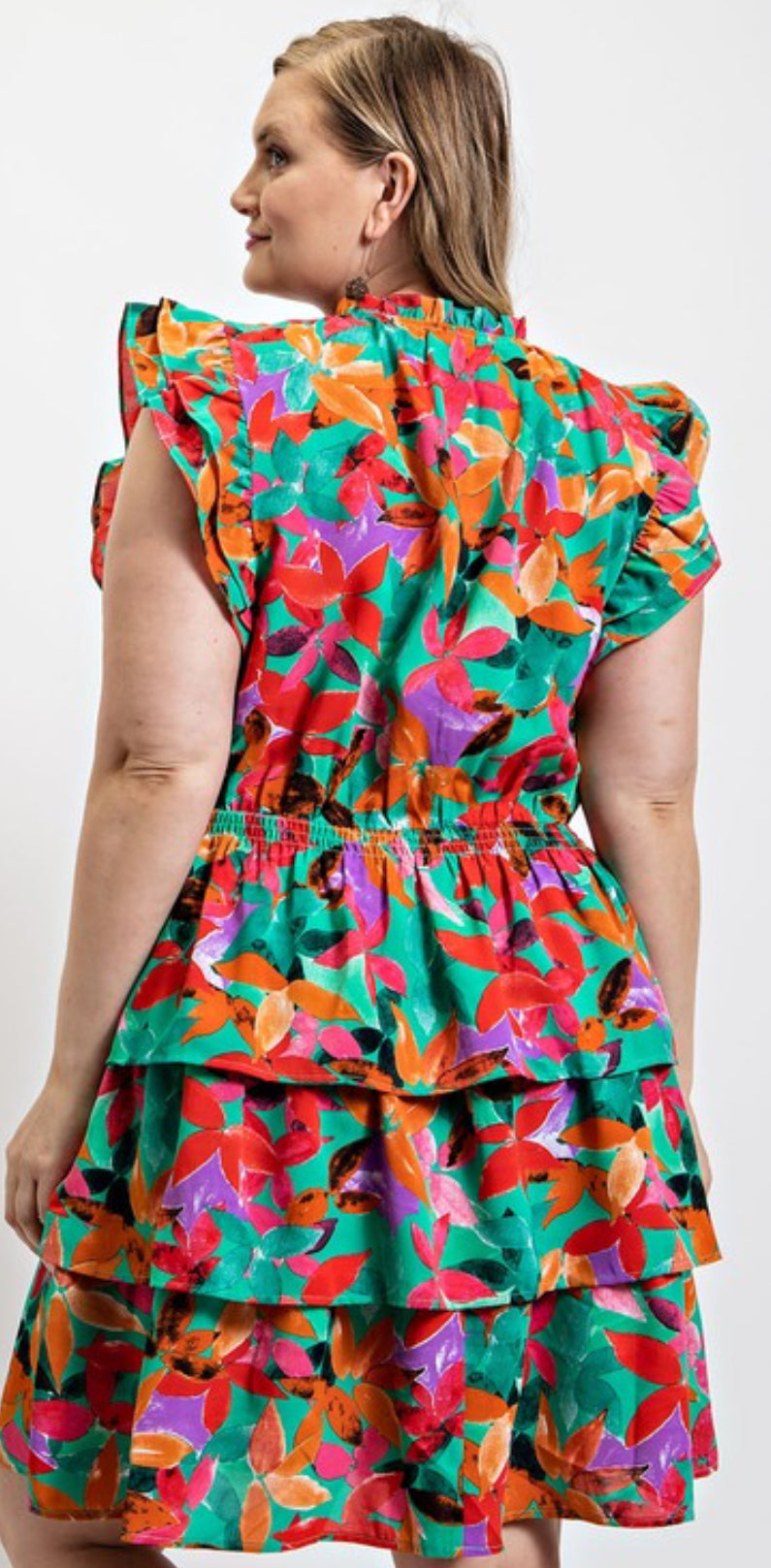 Tiered Floral Dress