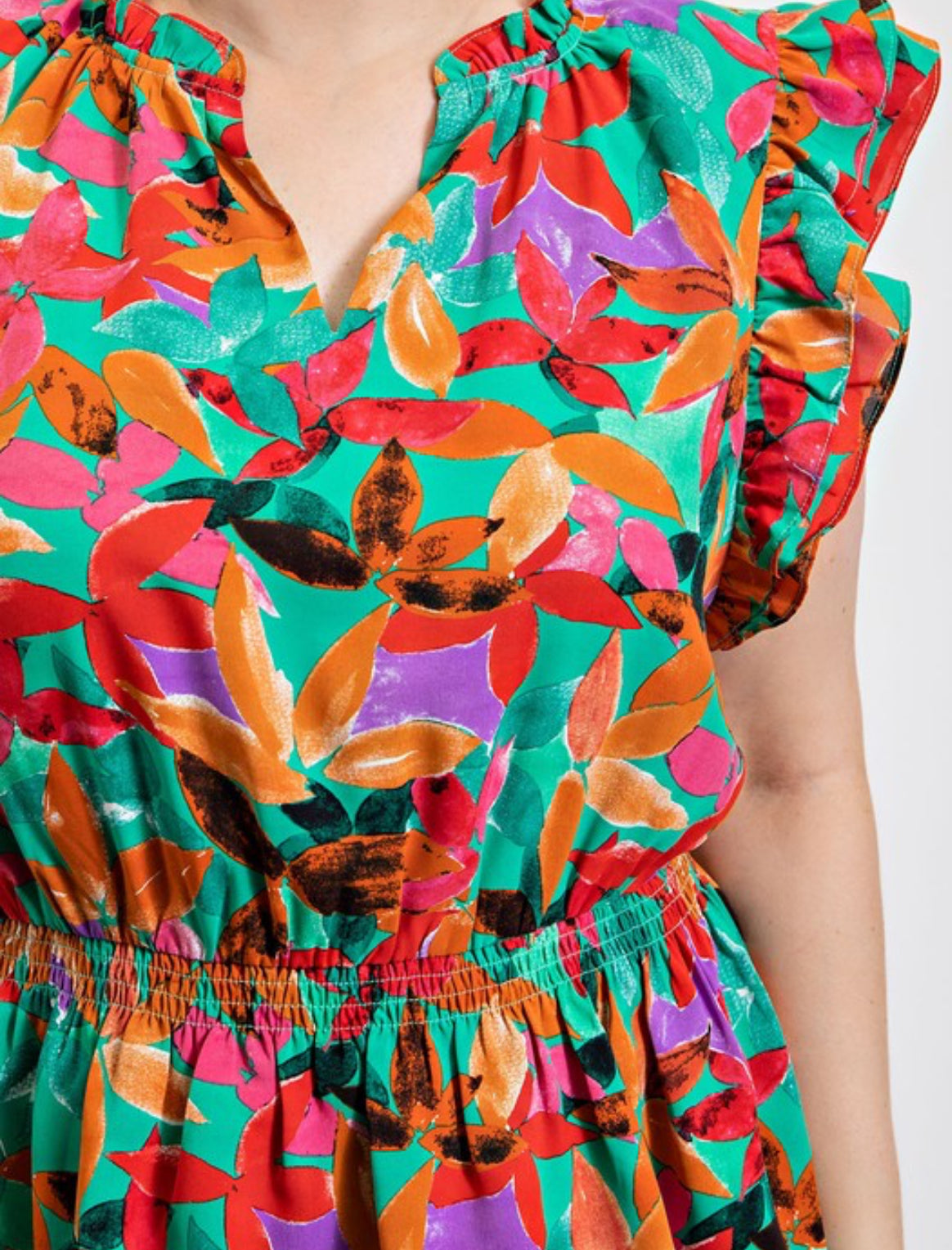 Tiered Floral Dress