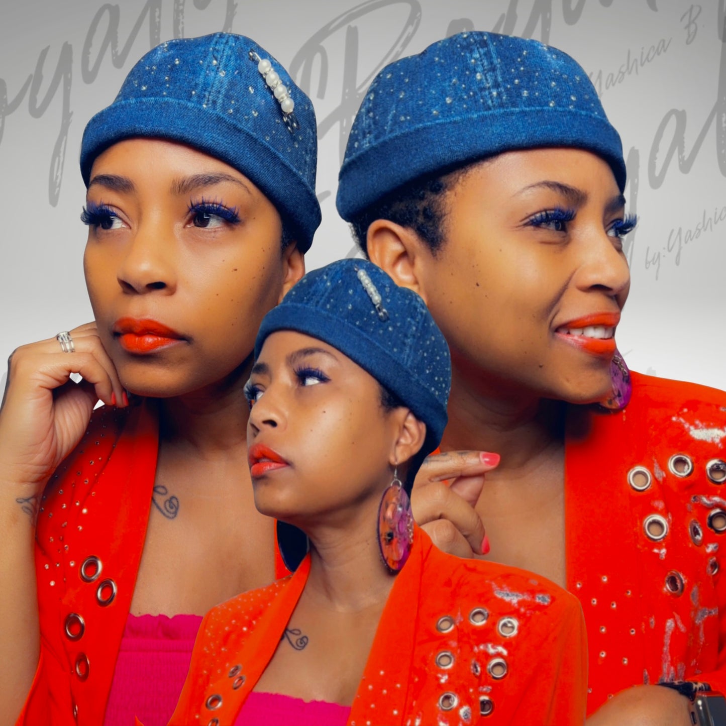 Bling Denim Beanie