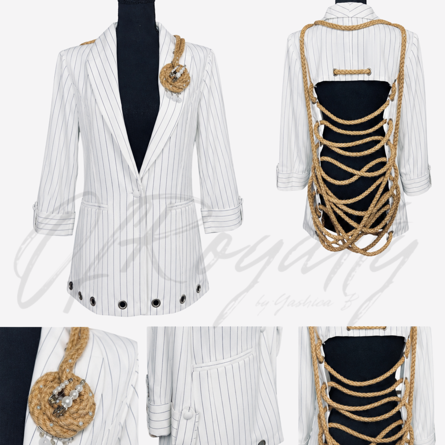 Rope Pinstripe Blazer