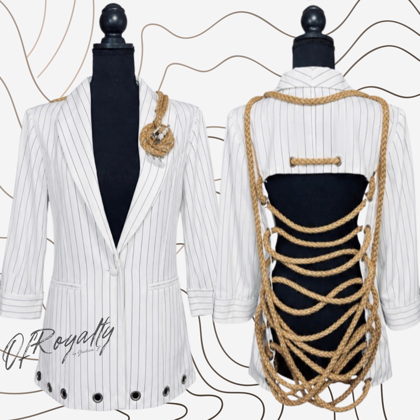 Rope Pinstripe Blazer