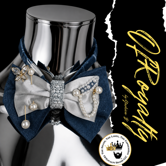 Denim-Pearl JunkISH BowTie