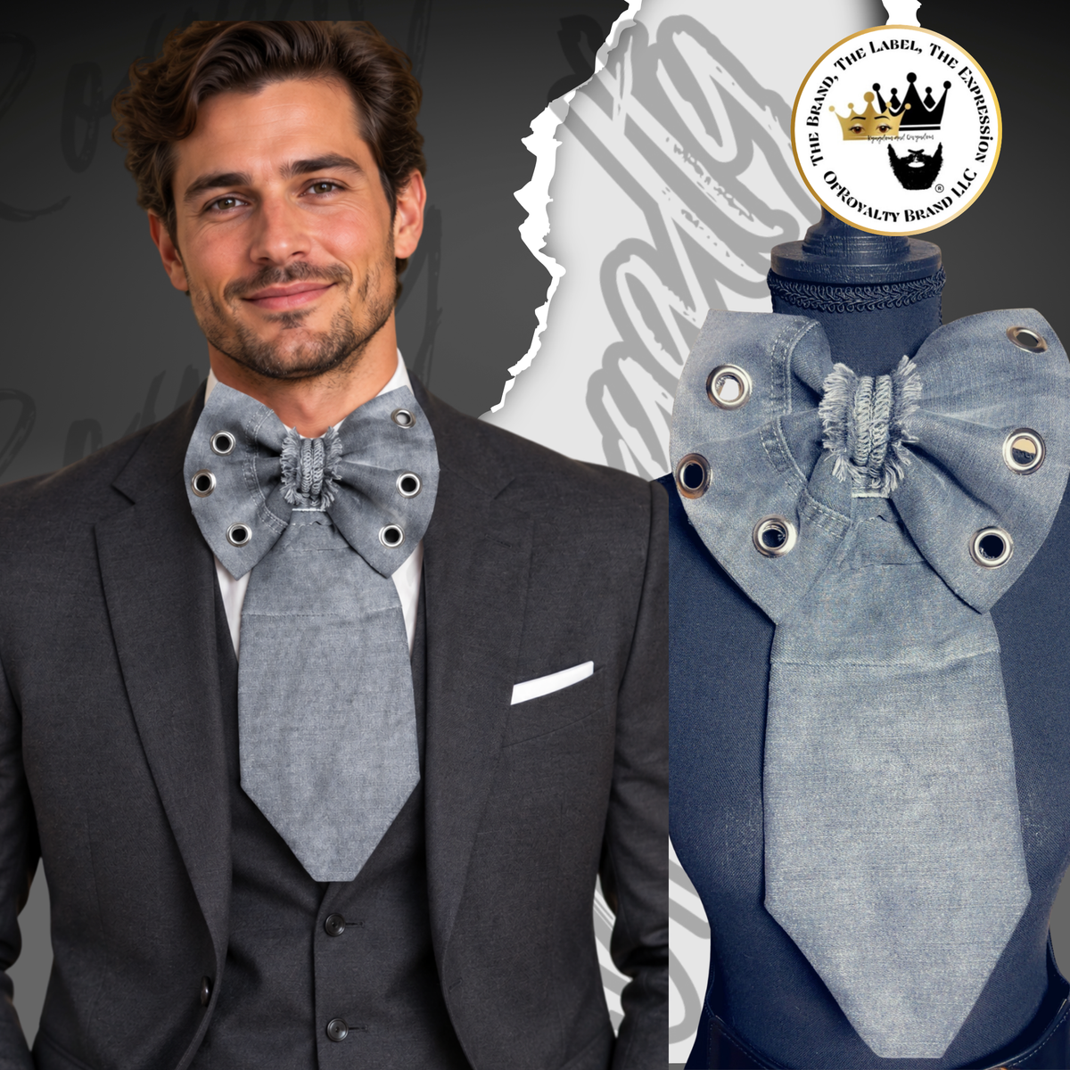 YinYang Ringed Bow & Tie Set©️